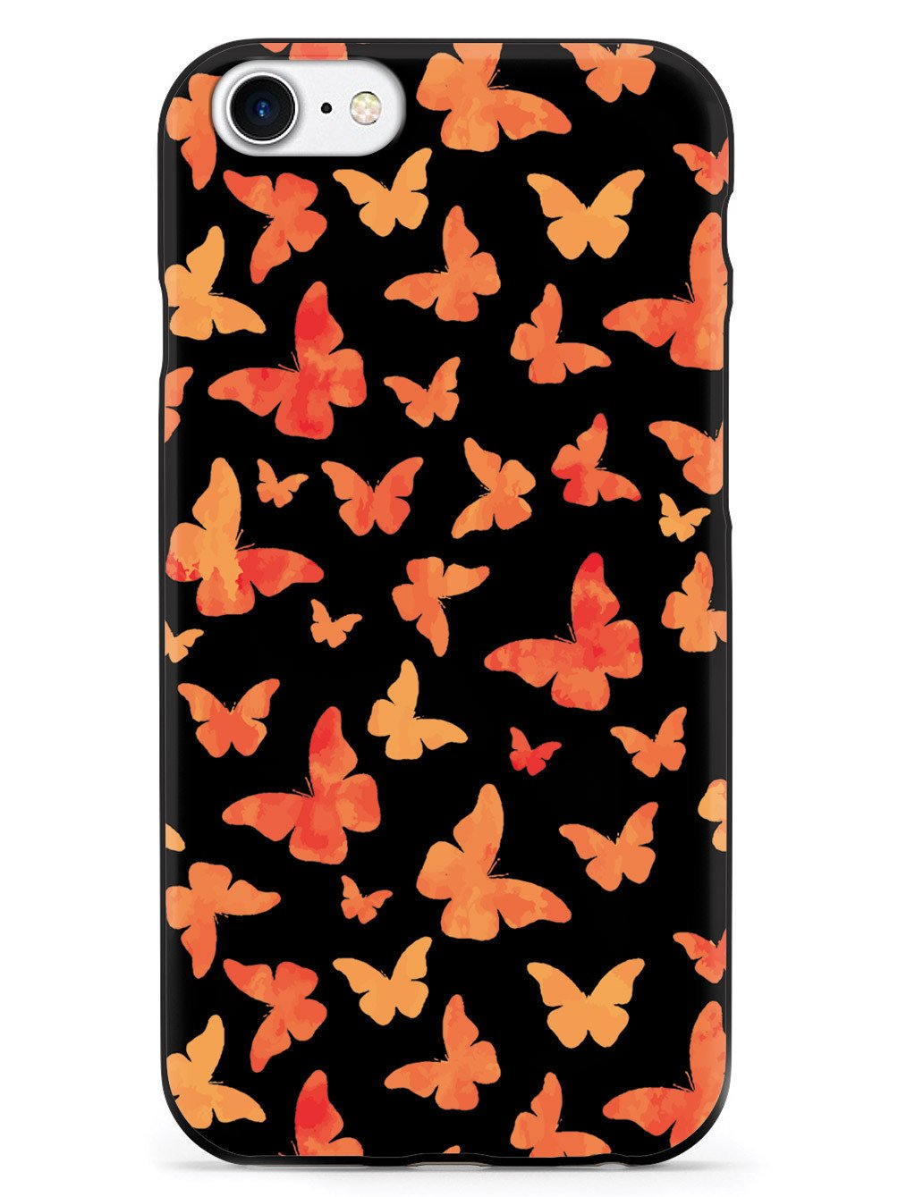 Orange Butterflies - Black Case