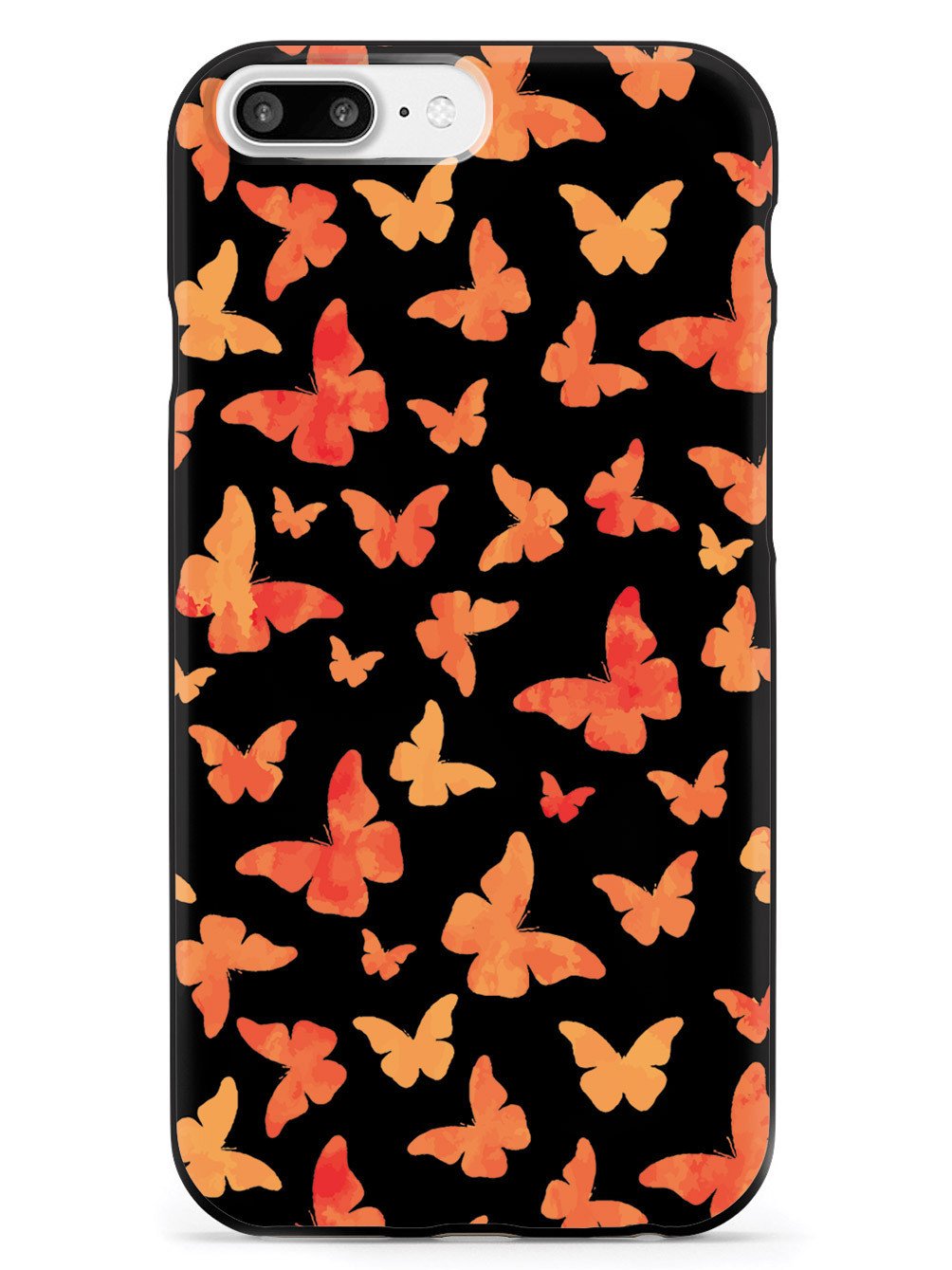 Orange Butterflies - Black Case