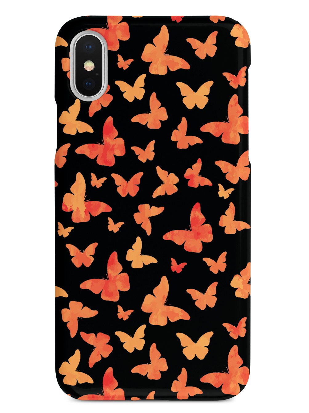 Orange Butterflies - Black Case