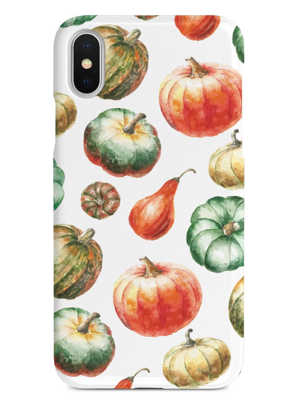 Watercolor Pumpkins - White Case