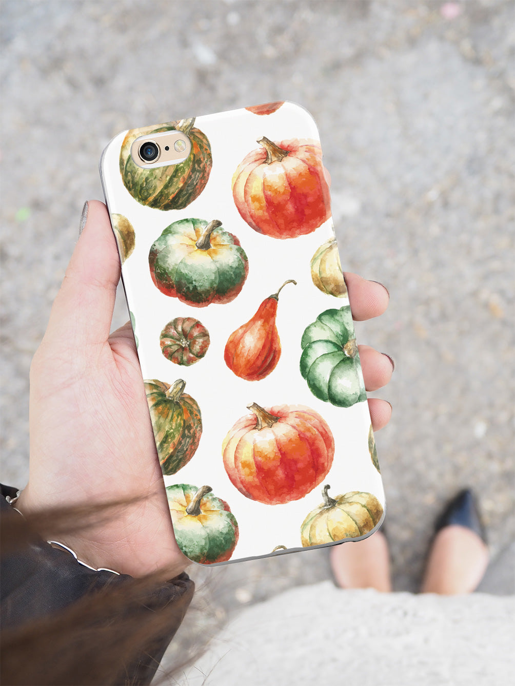 Watercolor Pumpkins - White Case