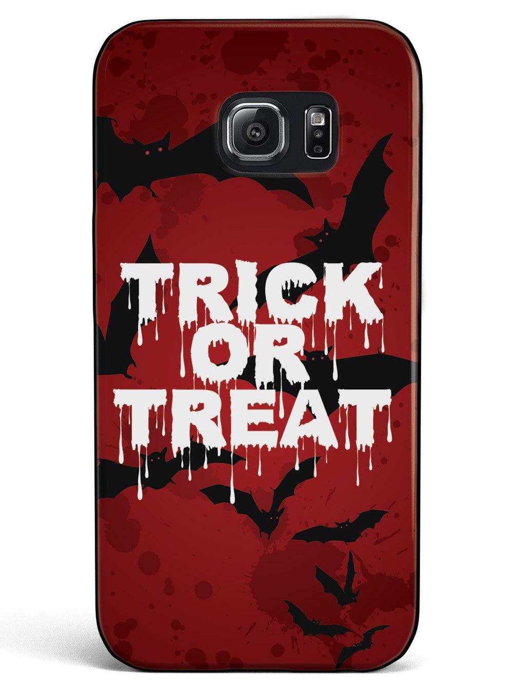 Trick or Treat - Bats in Red Background - Black Case