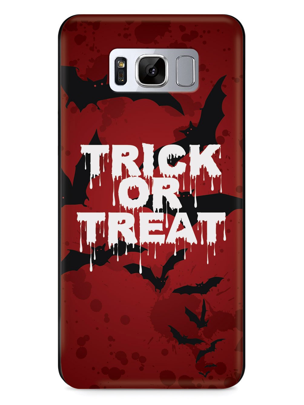 Trick or Treat - Bats in Red Background - Black Case
