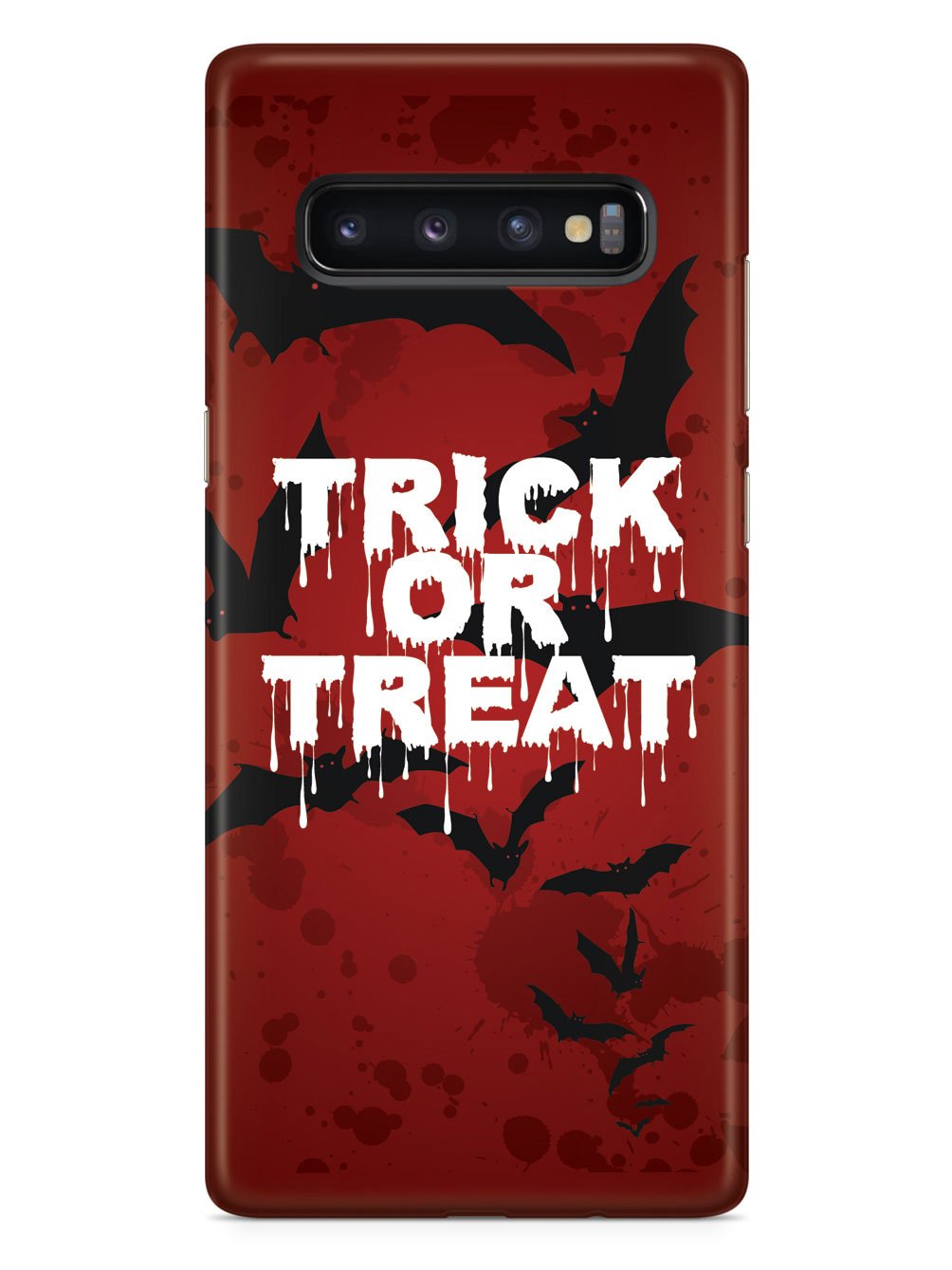 Trick or Treat - Bats in Red Background - Black Case