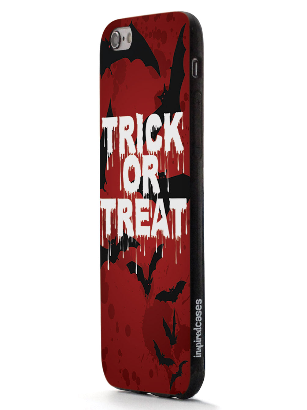 Trick or Treat - Bats in Red Background - Black Case