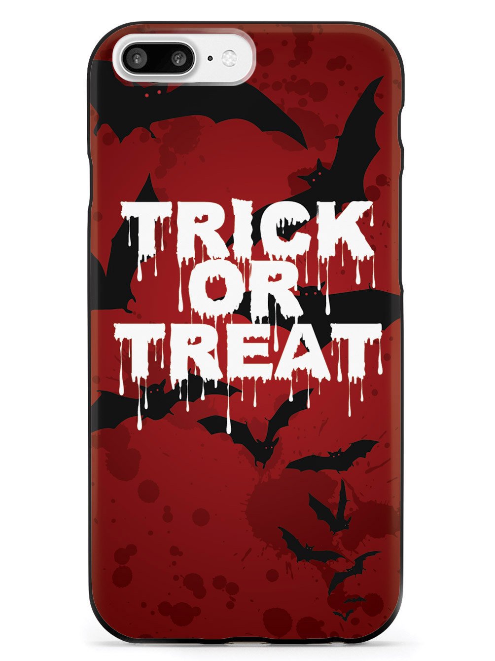 Trick or Treat - Bats in Red Background - Black Case