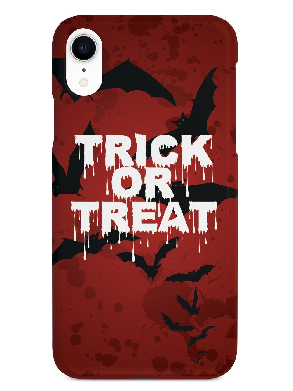 Trick or Treat - Bats in Red Background - Black Case