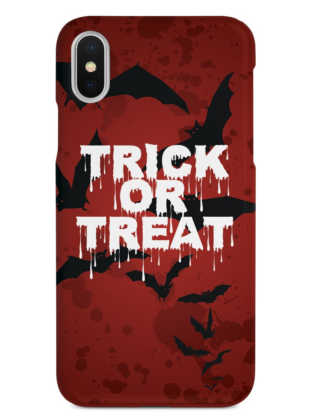 Trick or Treat - Bats in Red Background - Black Case