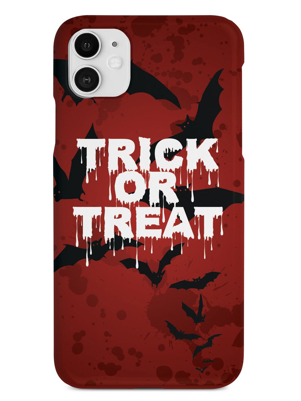 Trick or Treat - Bats in Red Background - Black Case