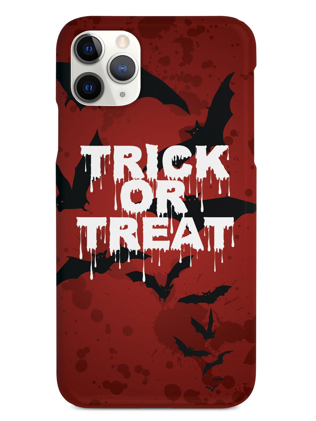 Trick or Treat - Bats in Red Background - Black Case