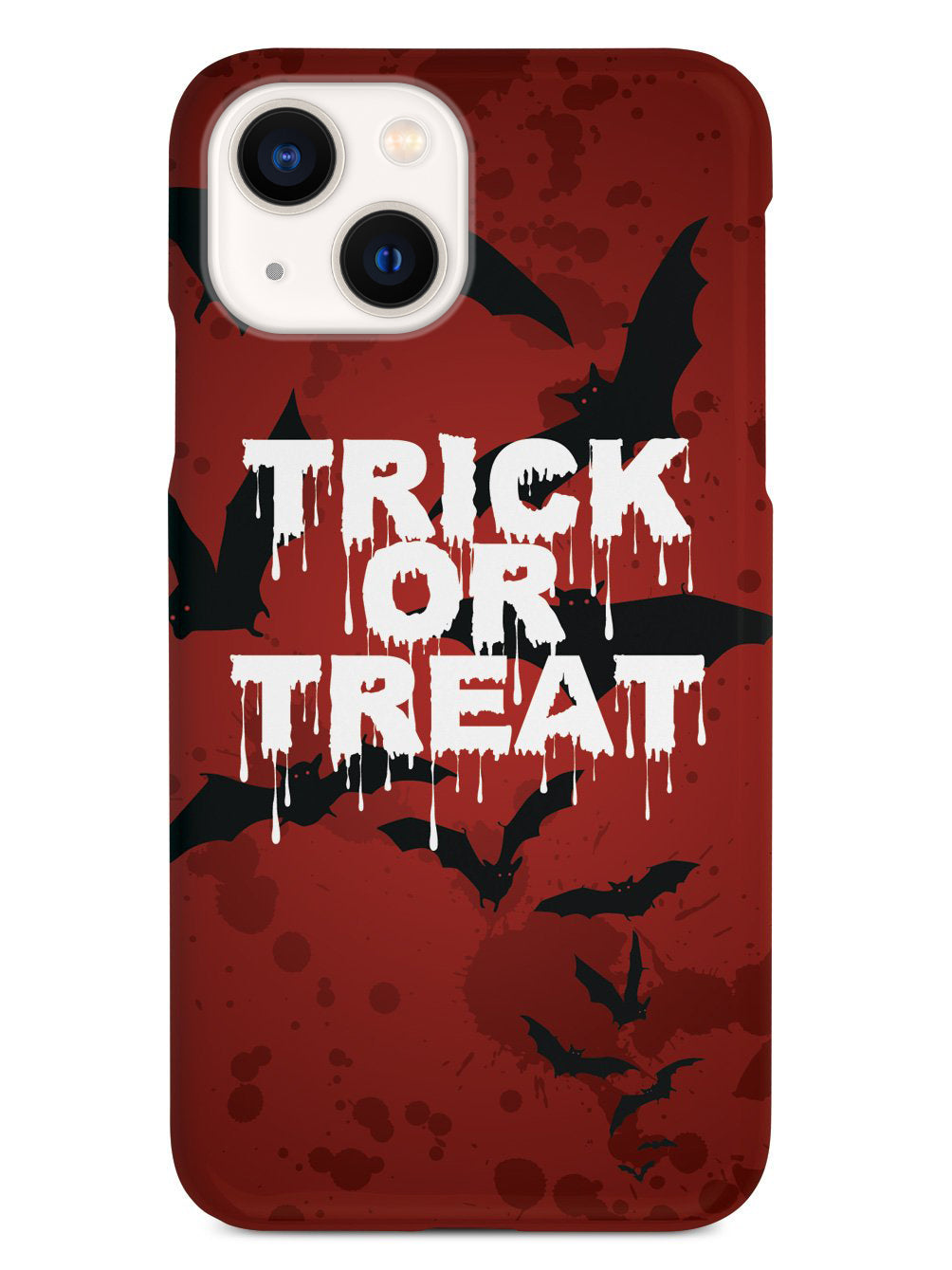 Trick or Treat - Bats in Red Background - Black Case