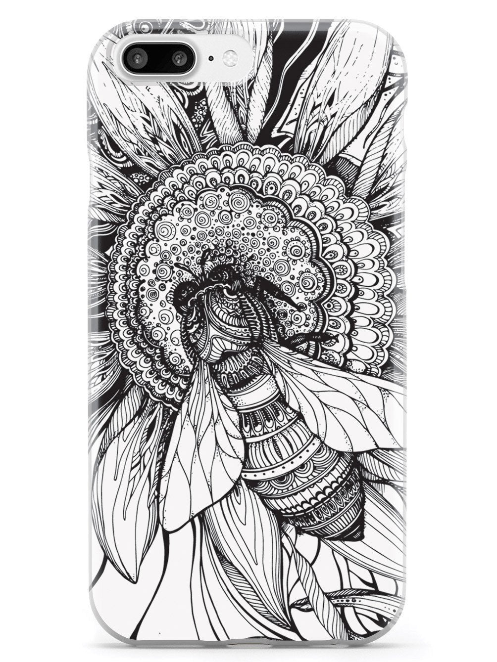 Sunflower & Bee - Sketch - White Case