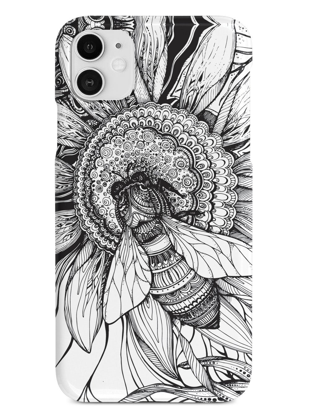 Sunflower & Bee - Sketch - White Case