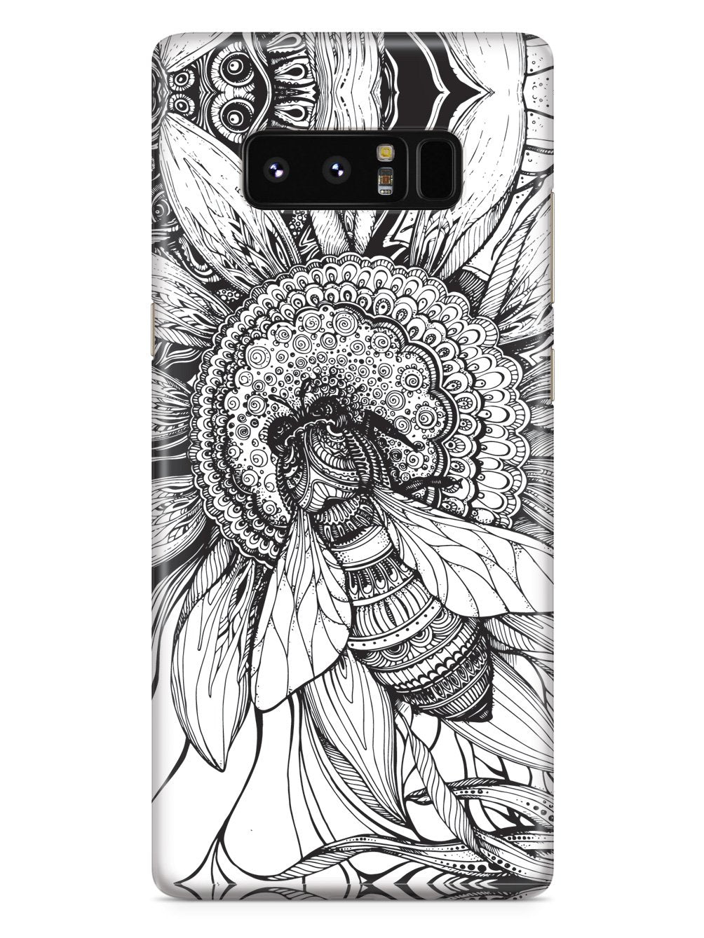 Sunflower & Bee - Sketch - White Case