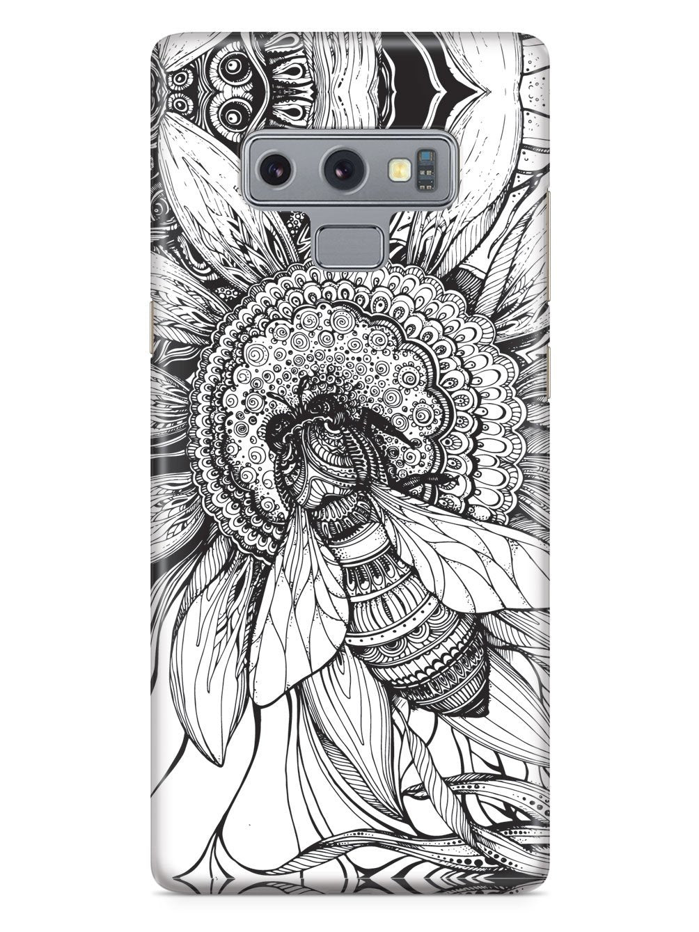 Sunflower & Bee - Sketch - Black Case