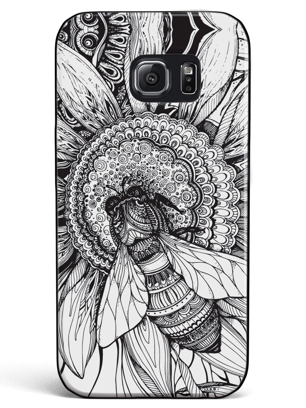 Sunflower & Bee - Sketch - Black Case