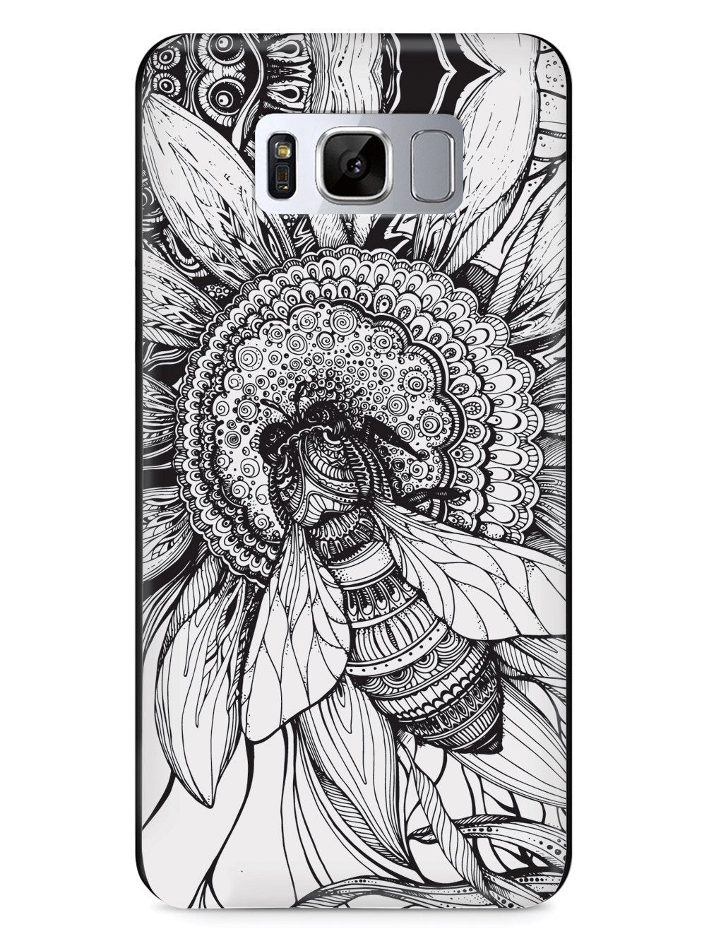 Sunflower & Bee - Sketch - Black Case