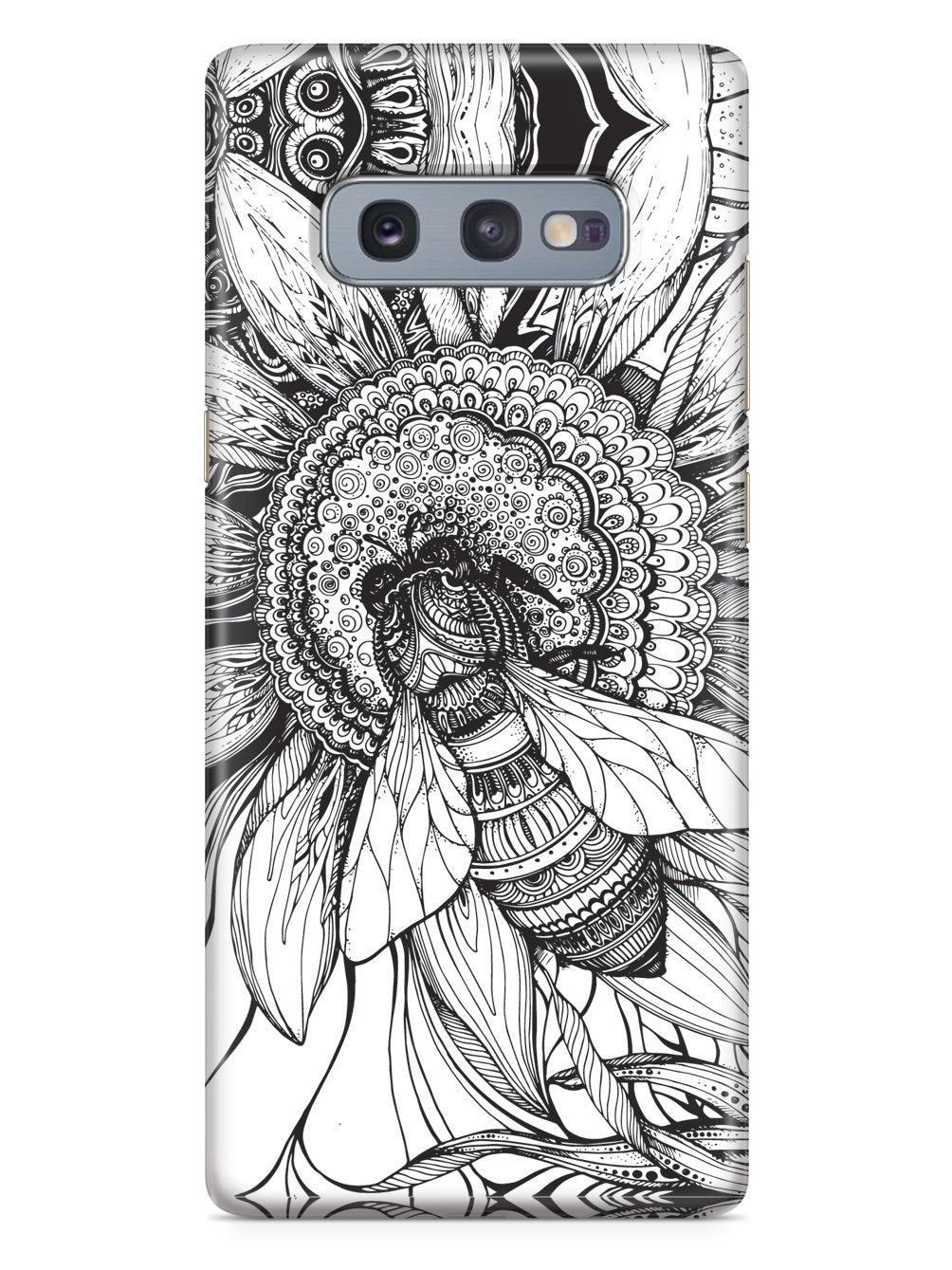 Sunflower & Bee - Sketch - Black Case