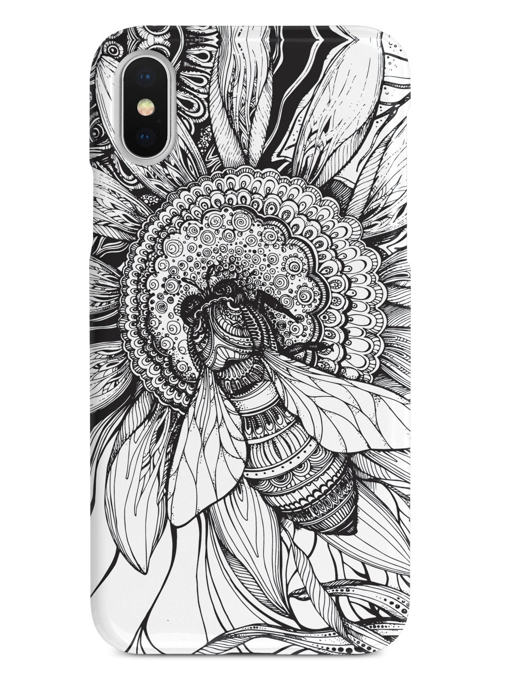 Sunflower & Bee - Sketch - Black Case