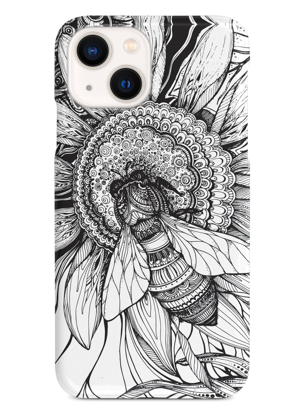 Sunflower & Bee - Sketch - Black Case