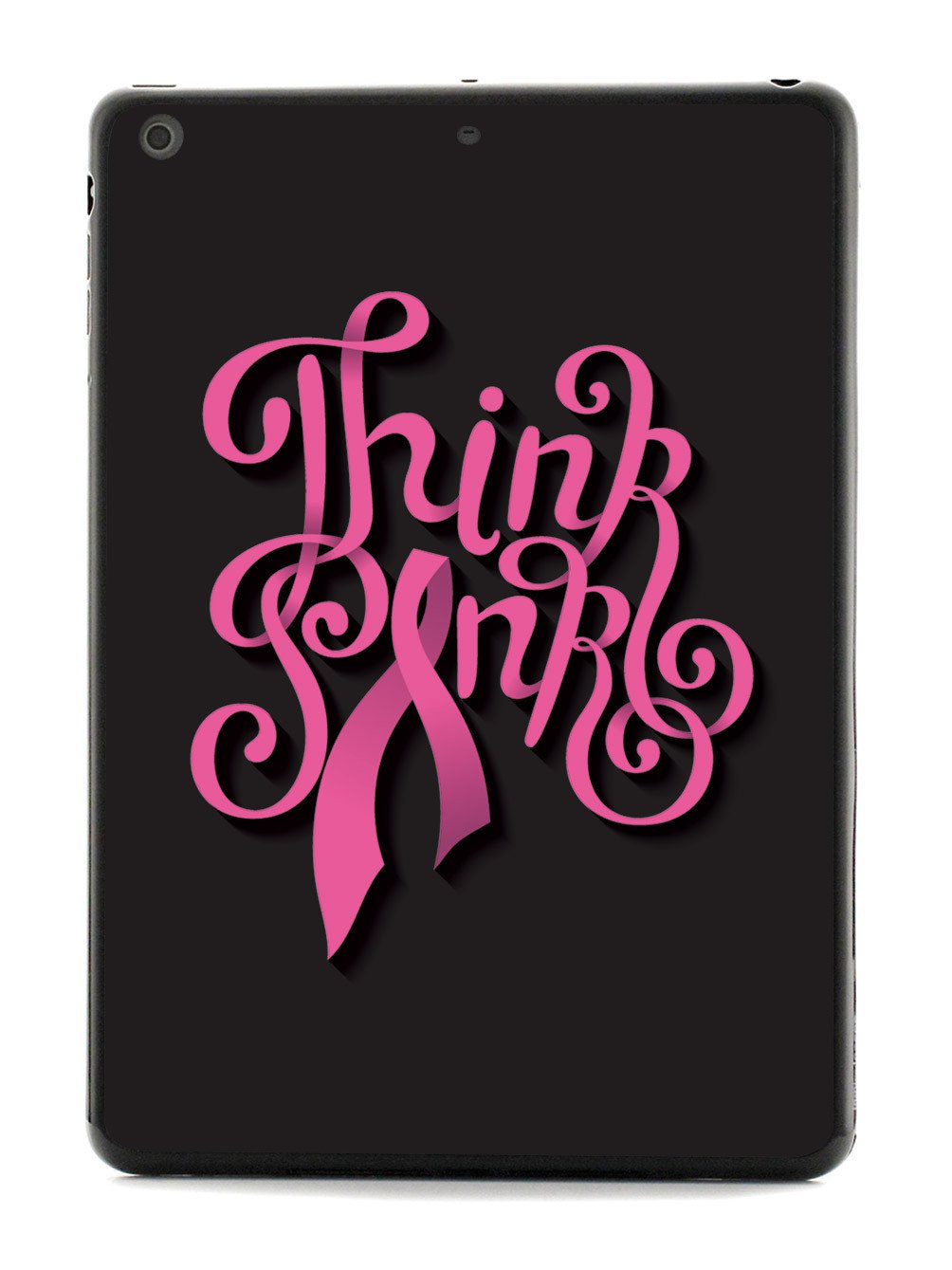 Think Pink - Ribbon Swirls - Black Case