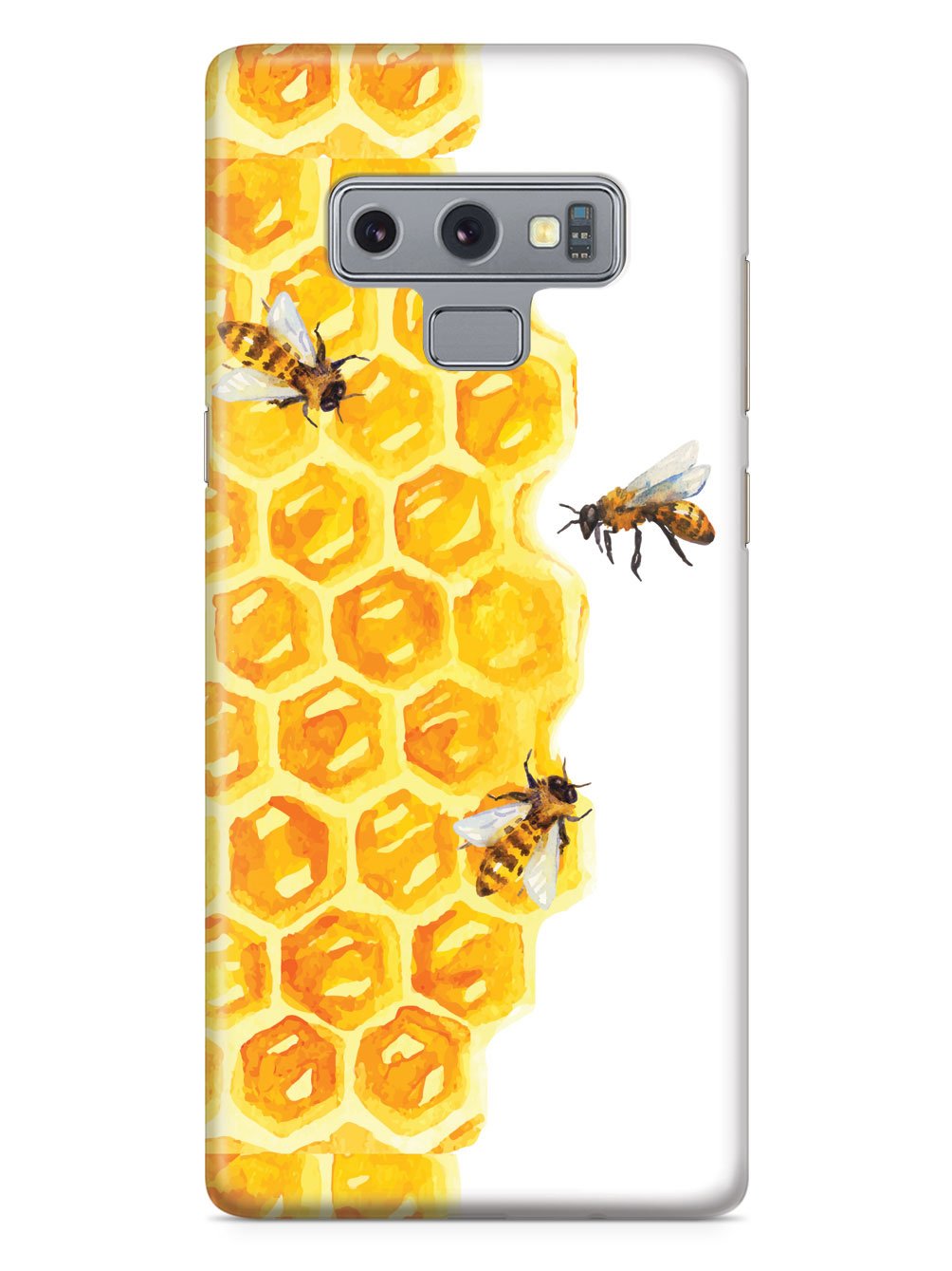 Watercolor Bees on Honeycomb - White Case