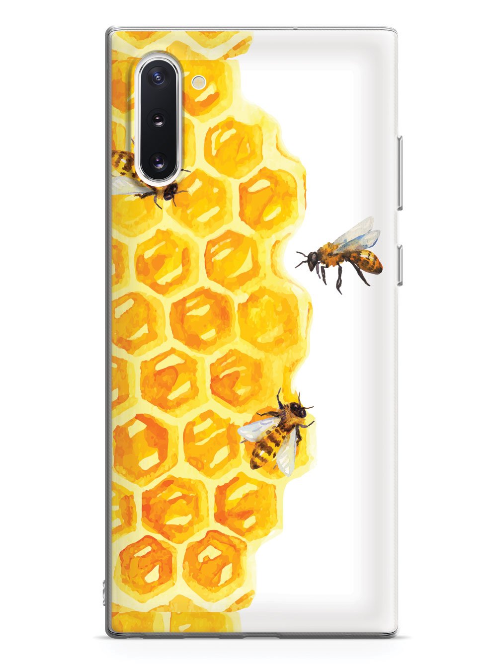 Watercolor Bees on Honeycomb - White Case