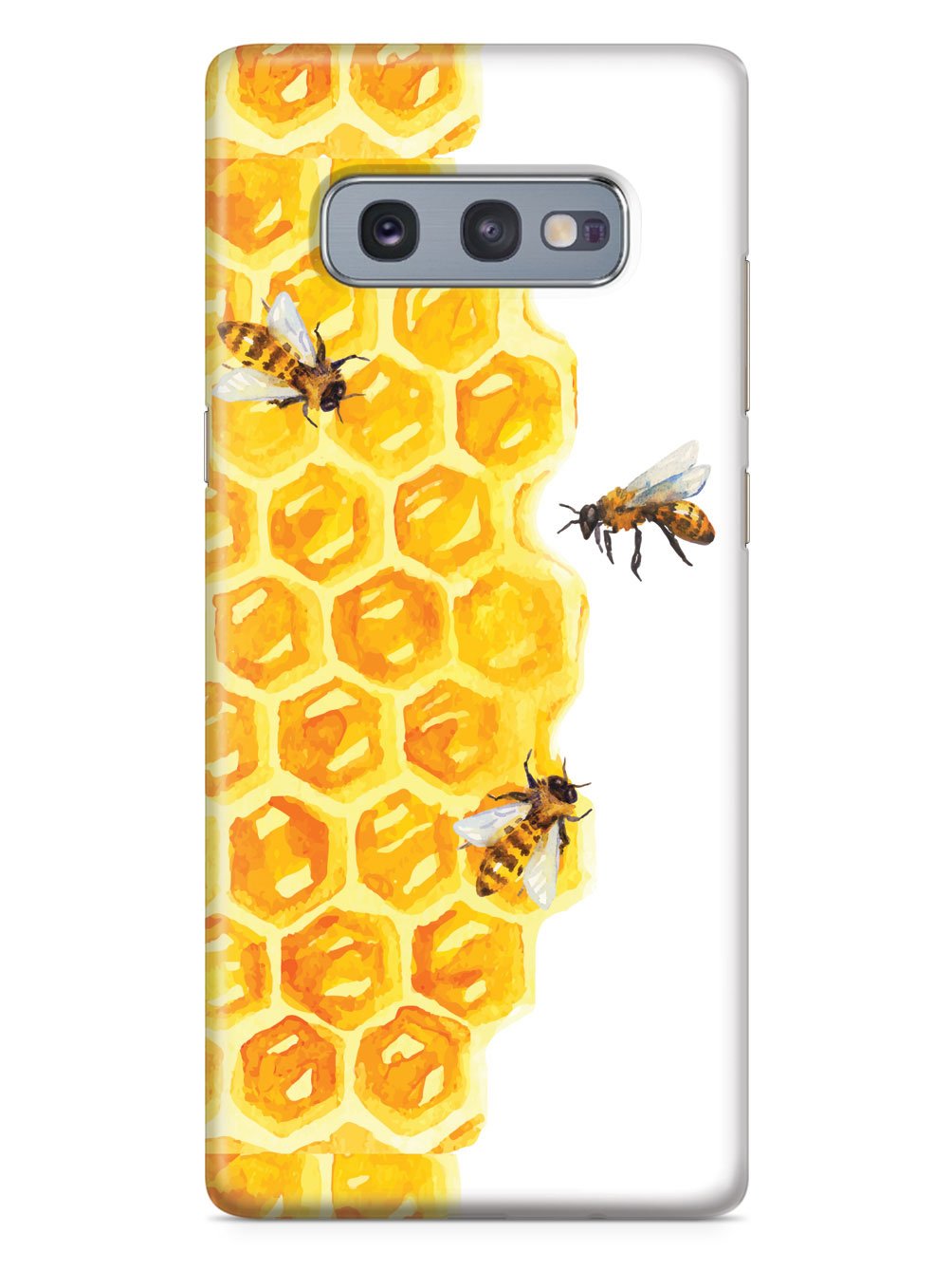 Watercolor Bees on Honeycomb - White Case