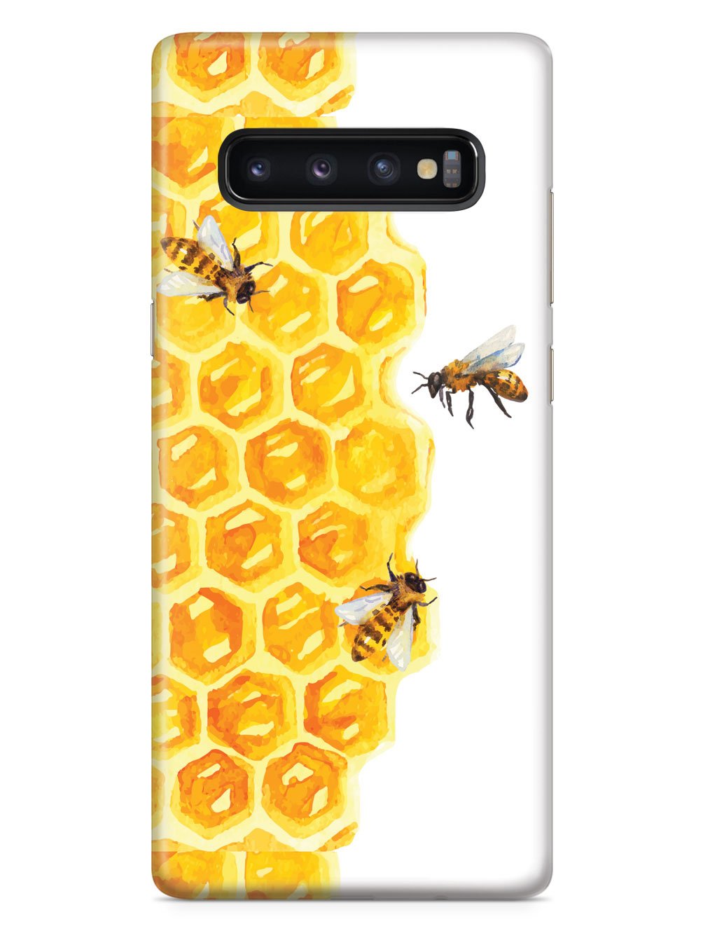 Watercolor Bees on Honeycomb - White Case