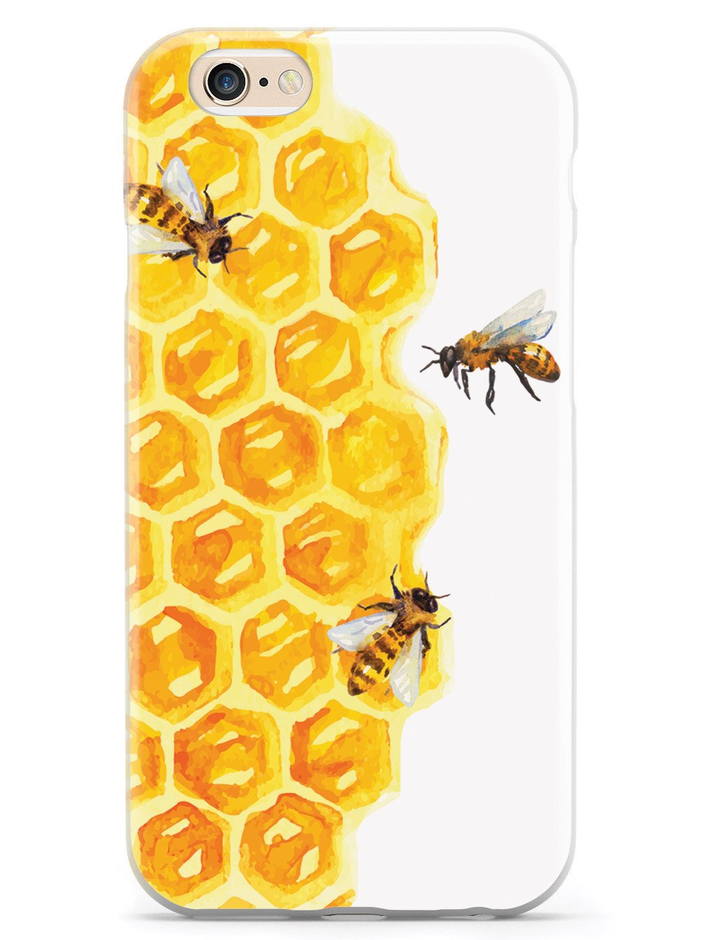Watercolor Bees on Honeycomb - White Case