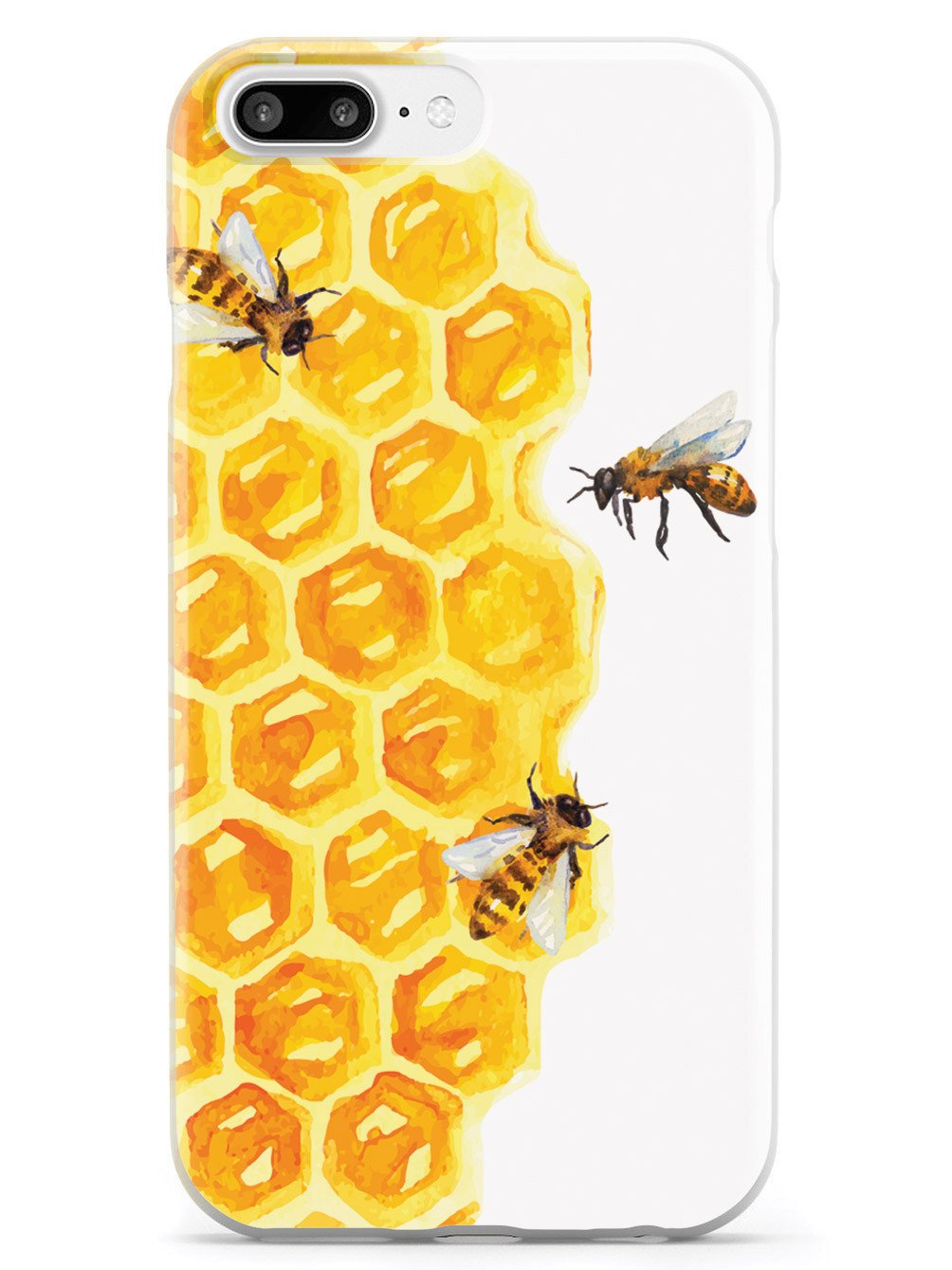 Watercolor Bees on Honeycomb - White Case