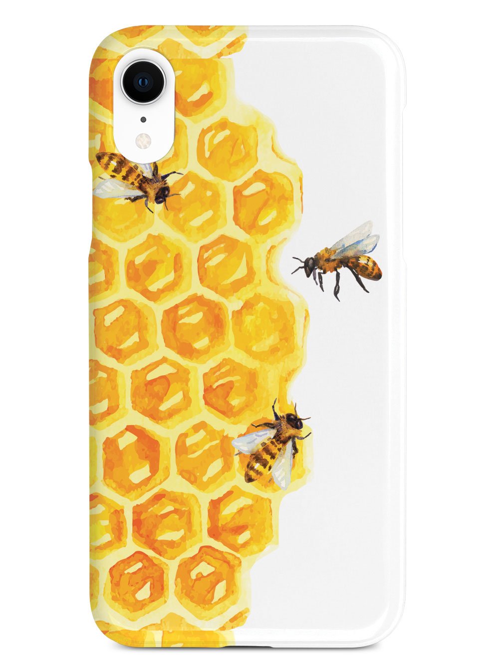 Watercolor Bees on Honeycomb - White Case