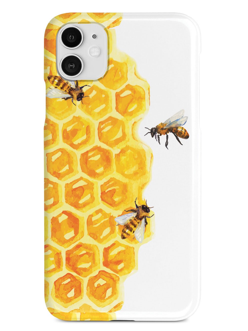 Watercolor Bees on Honeycomb - White Case