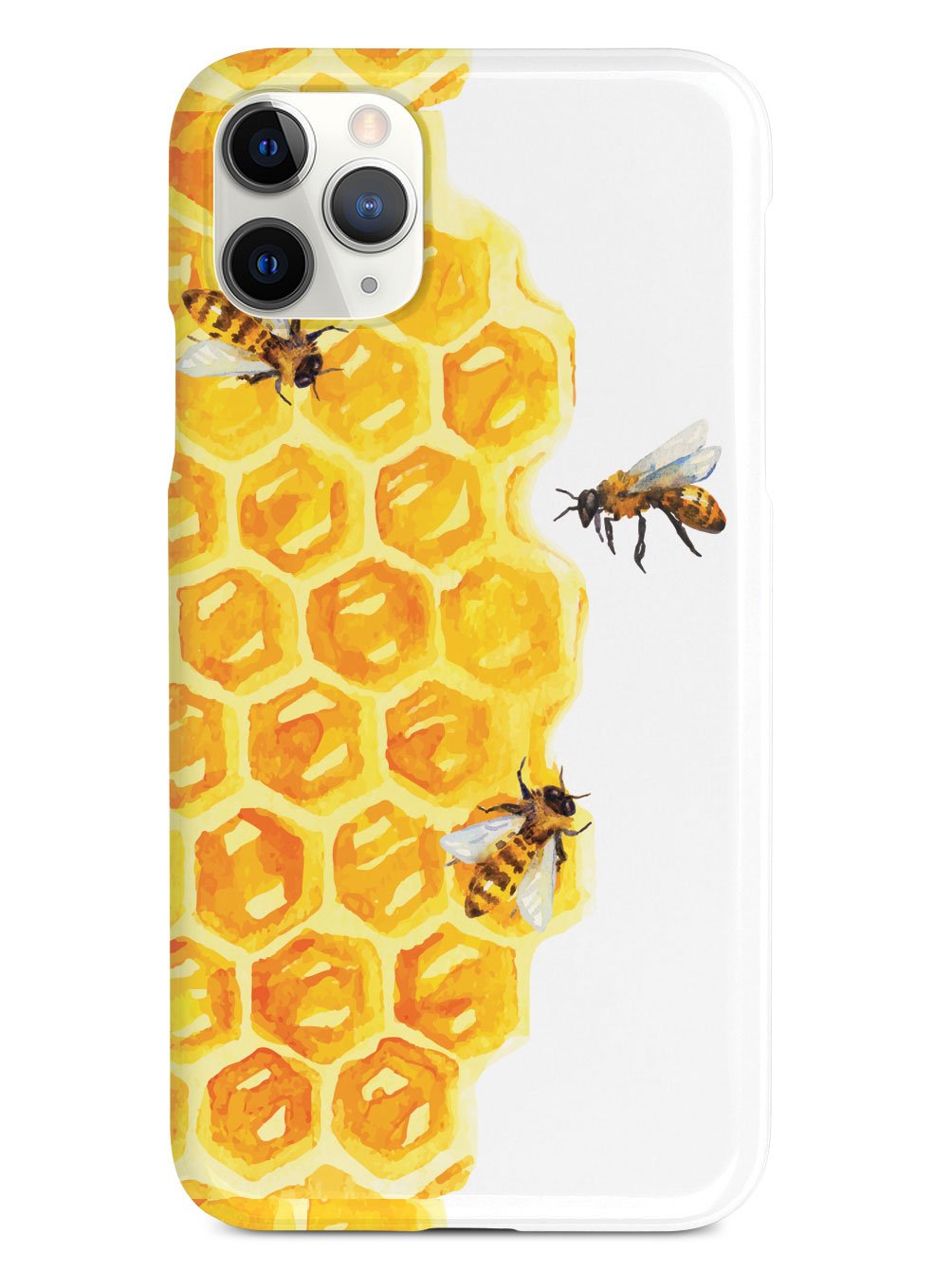 Watercolor Bees on Honeycomb - White Case
