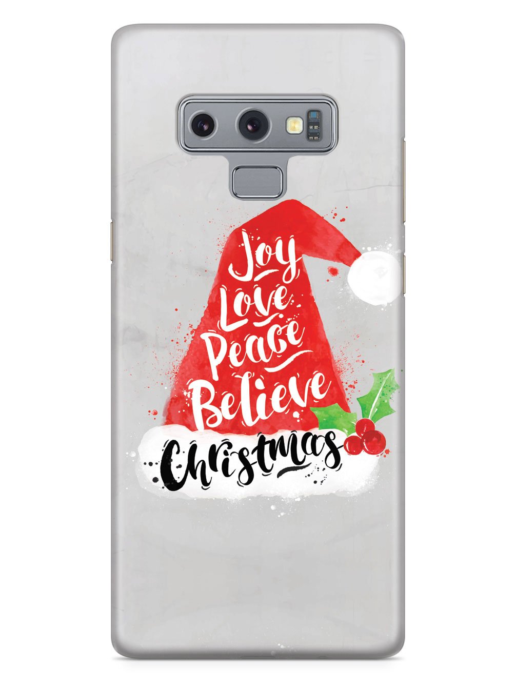 Joy, Love, Peace, Believe - Christmas Hat - White Case