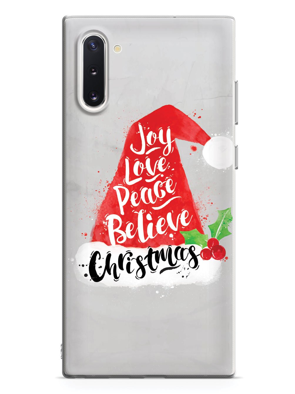 Joy, Love, Peace, Believe - Christmas Hat - White Case