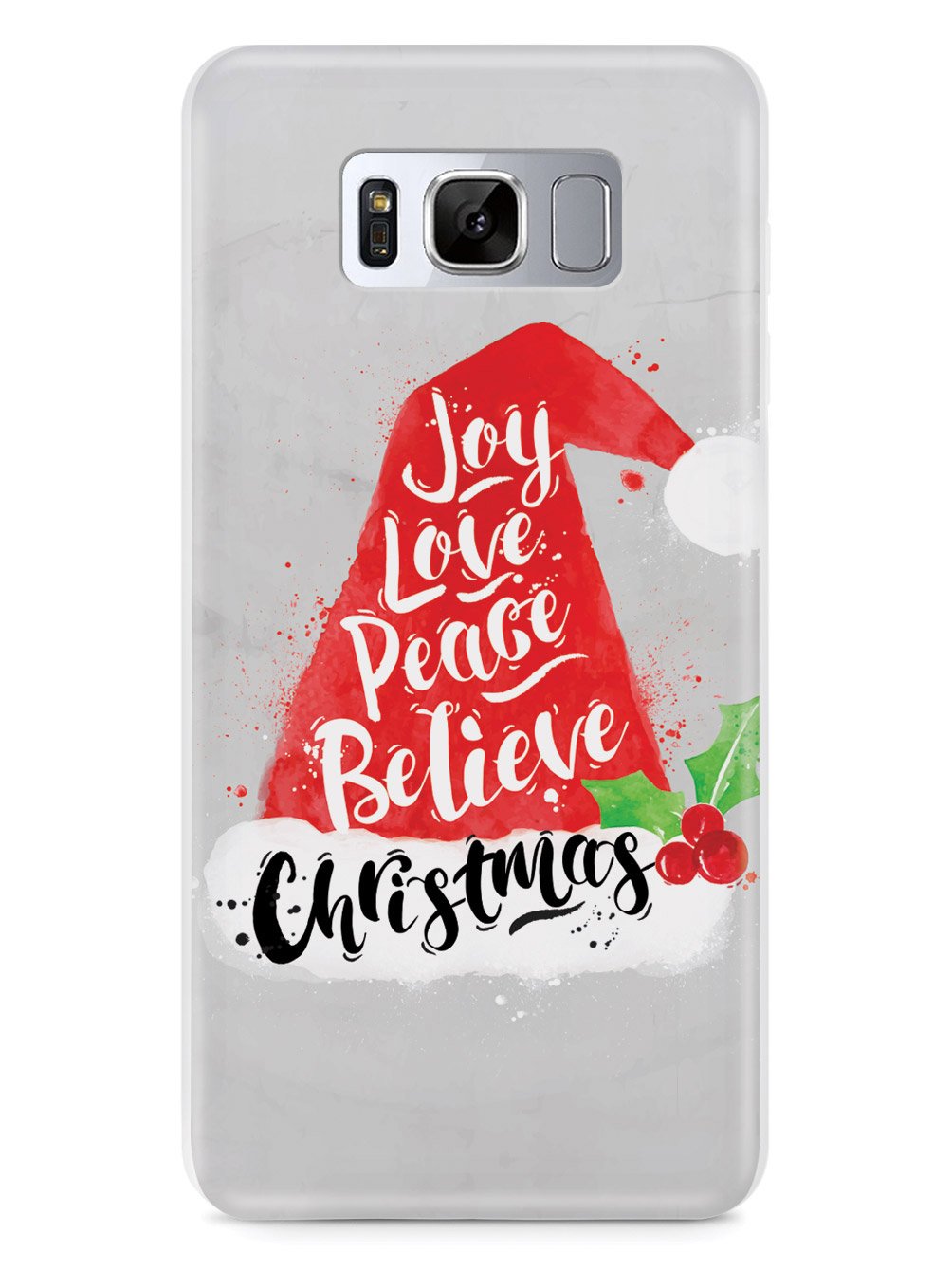Joy, Love, Peace, Believe - Christmas Hat - White Case