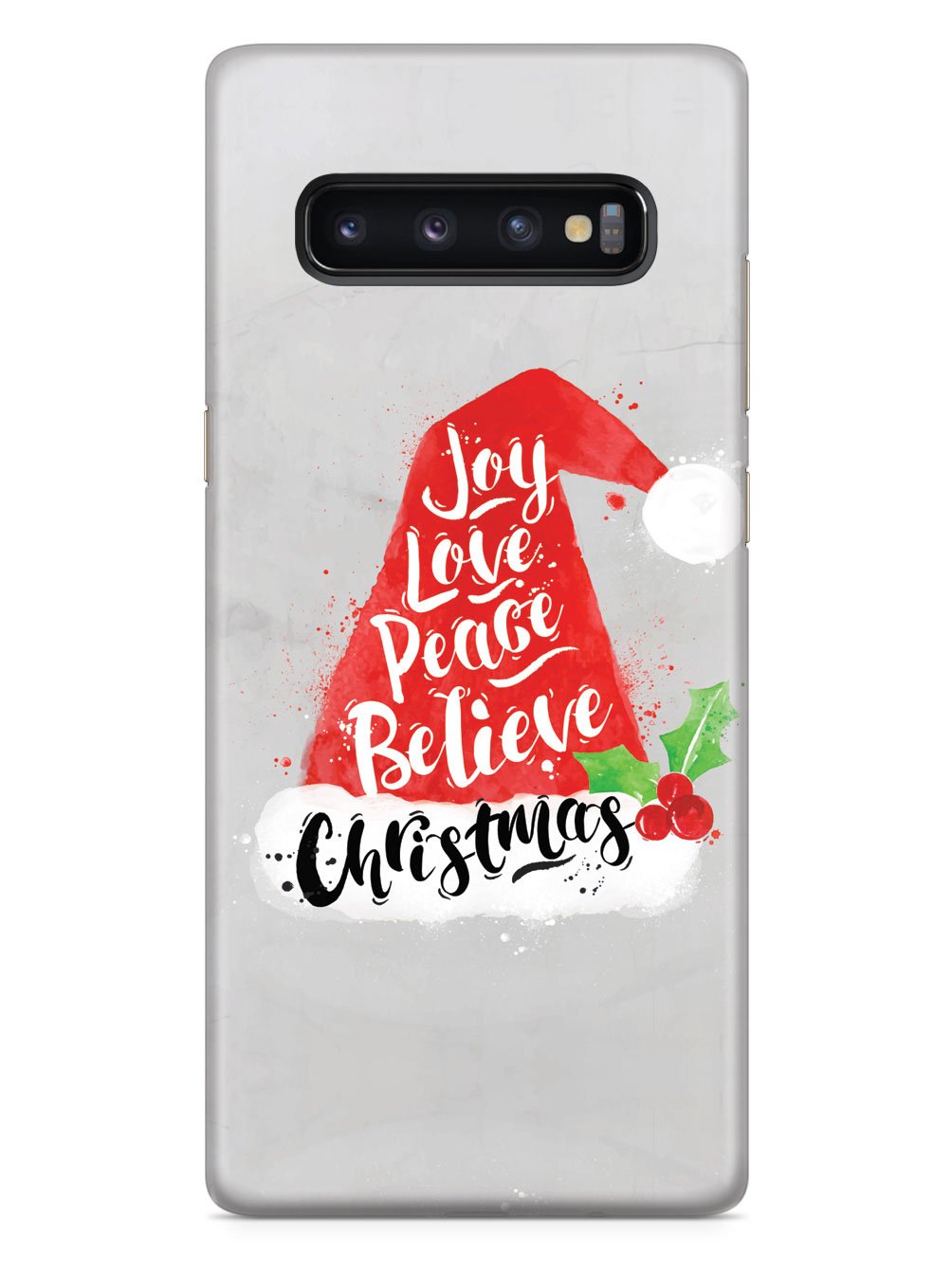 Joy, Love, Peace, Believe - Christmas Hat - White Case