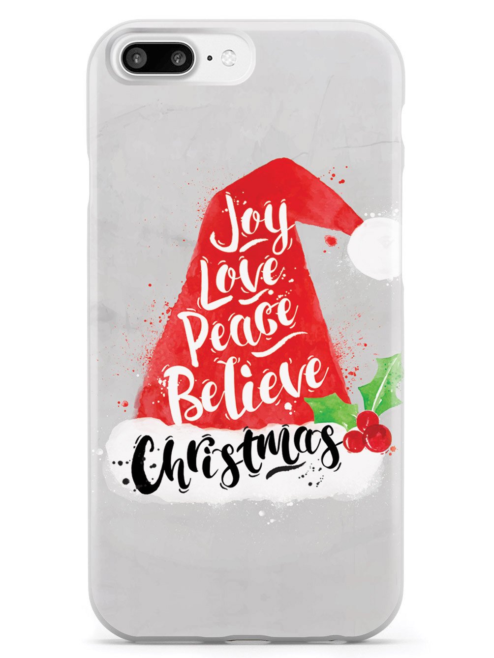 Joy, Love, Peace, Believe - Christmas Hat - White Case