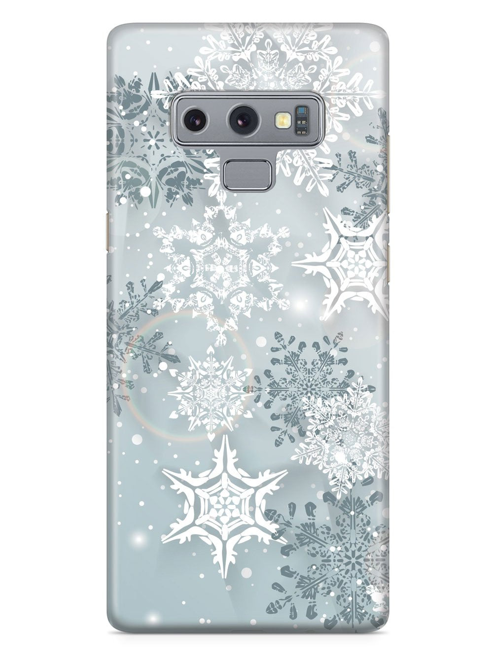 Silver Winter Snowflakes - White Case