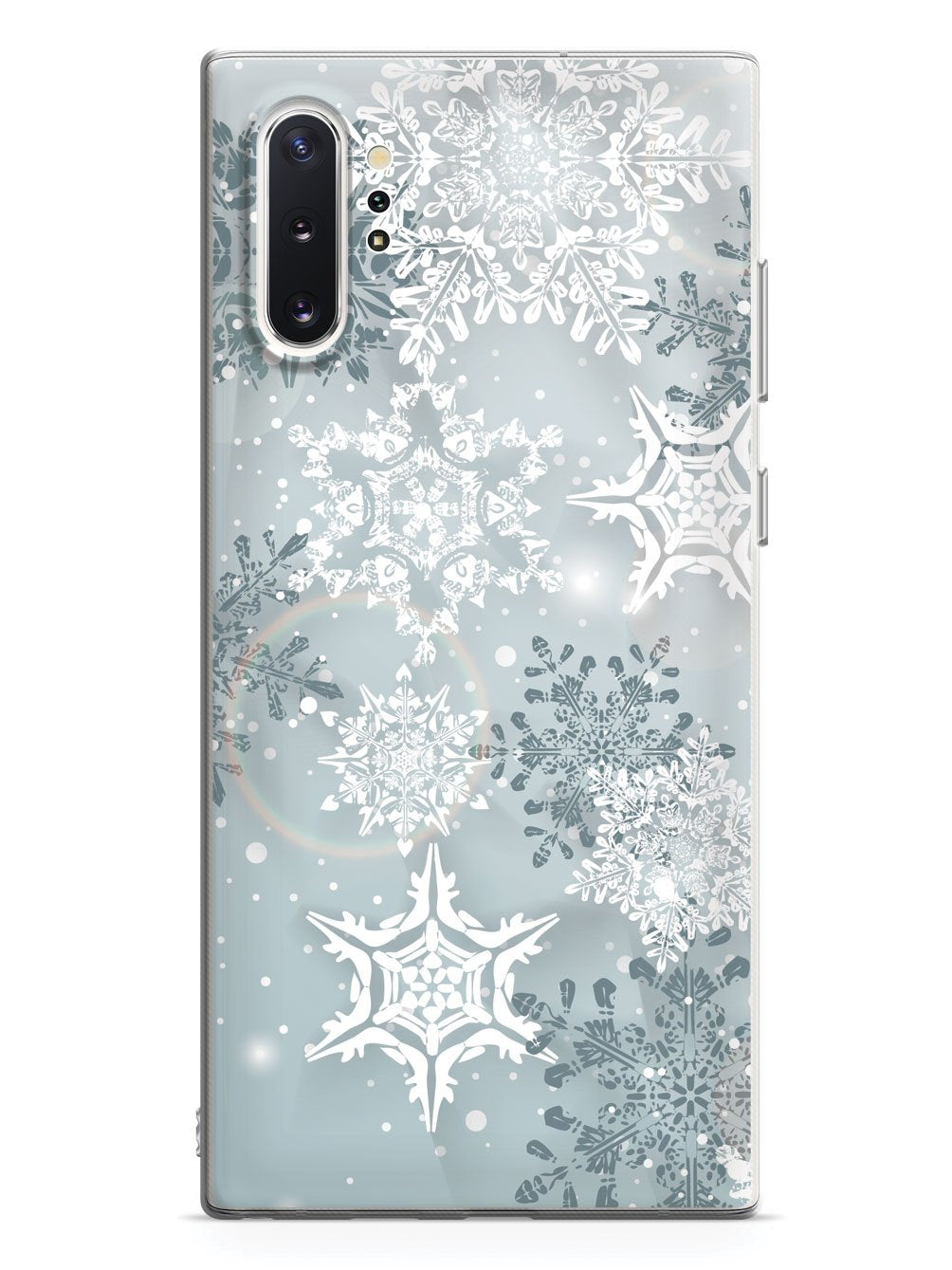 Silver Winter Snowflakes - White Case