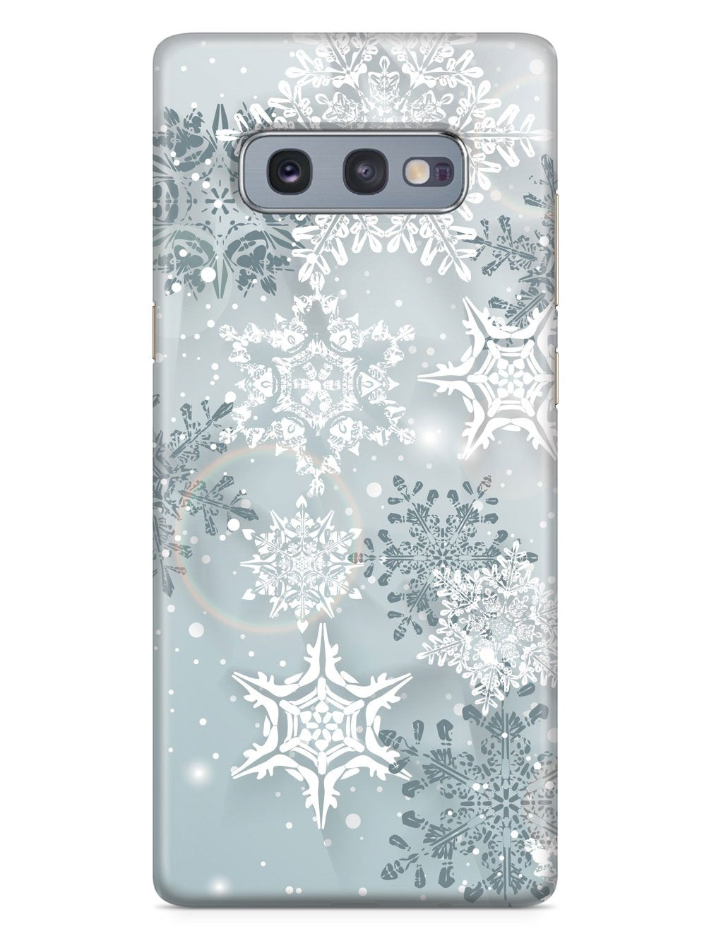 Silver Winter Snowflakes - White Case