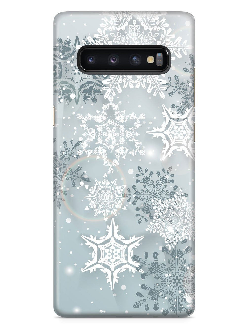 Silver Winter Snowflakes - White Case
