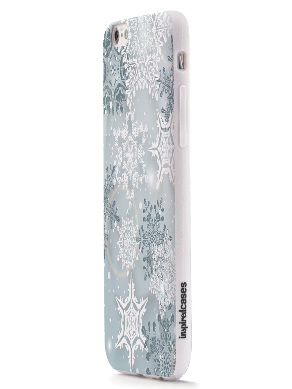 Silver Winter Snowflakes - White Case