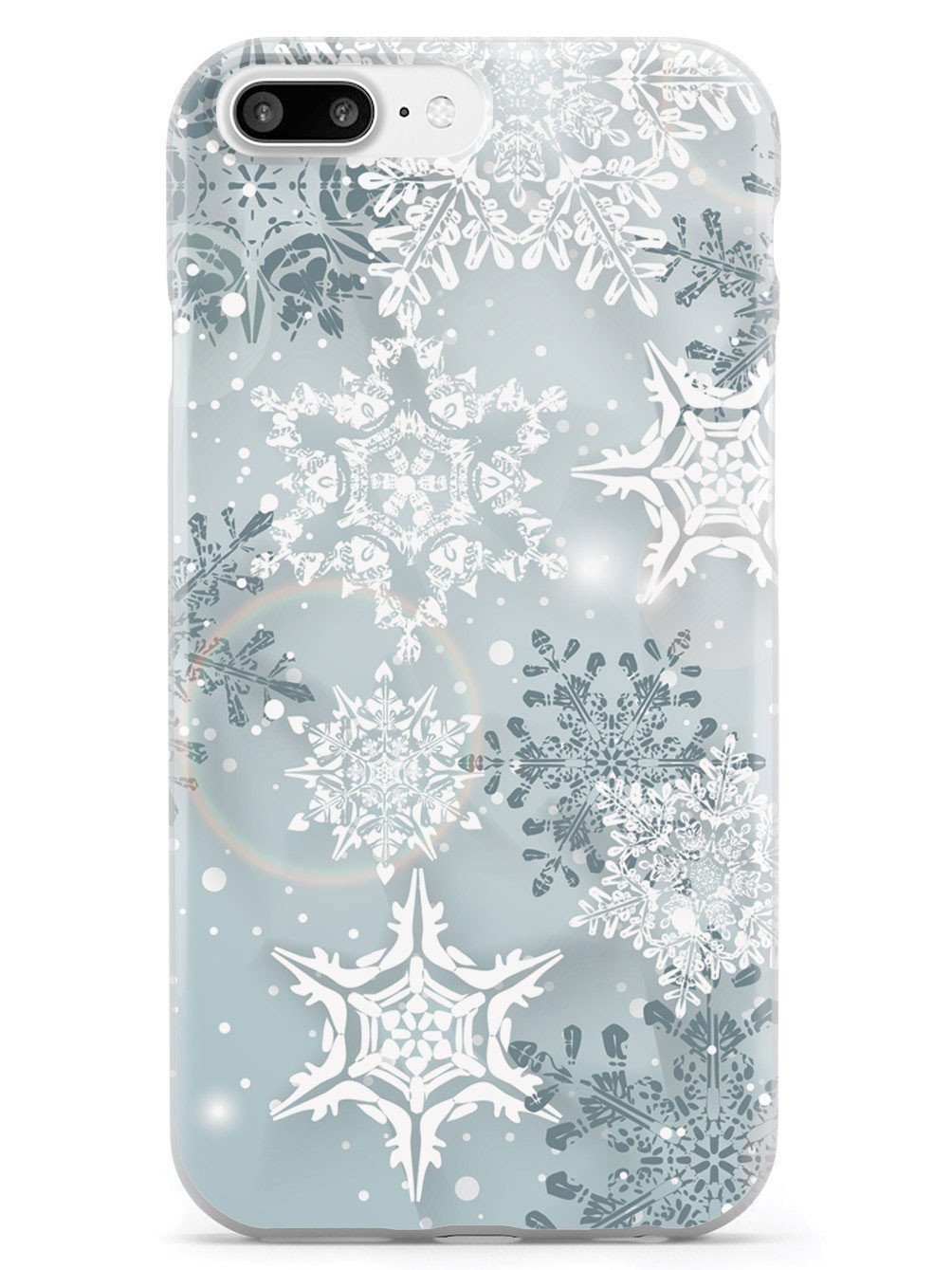 Silver Winter Snowflakes - White Case
