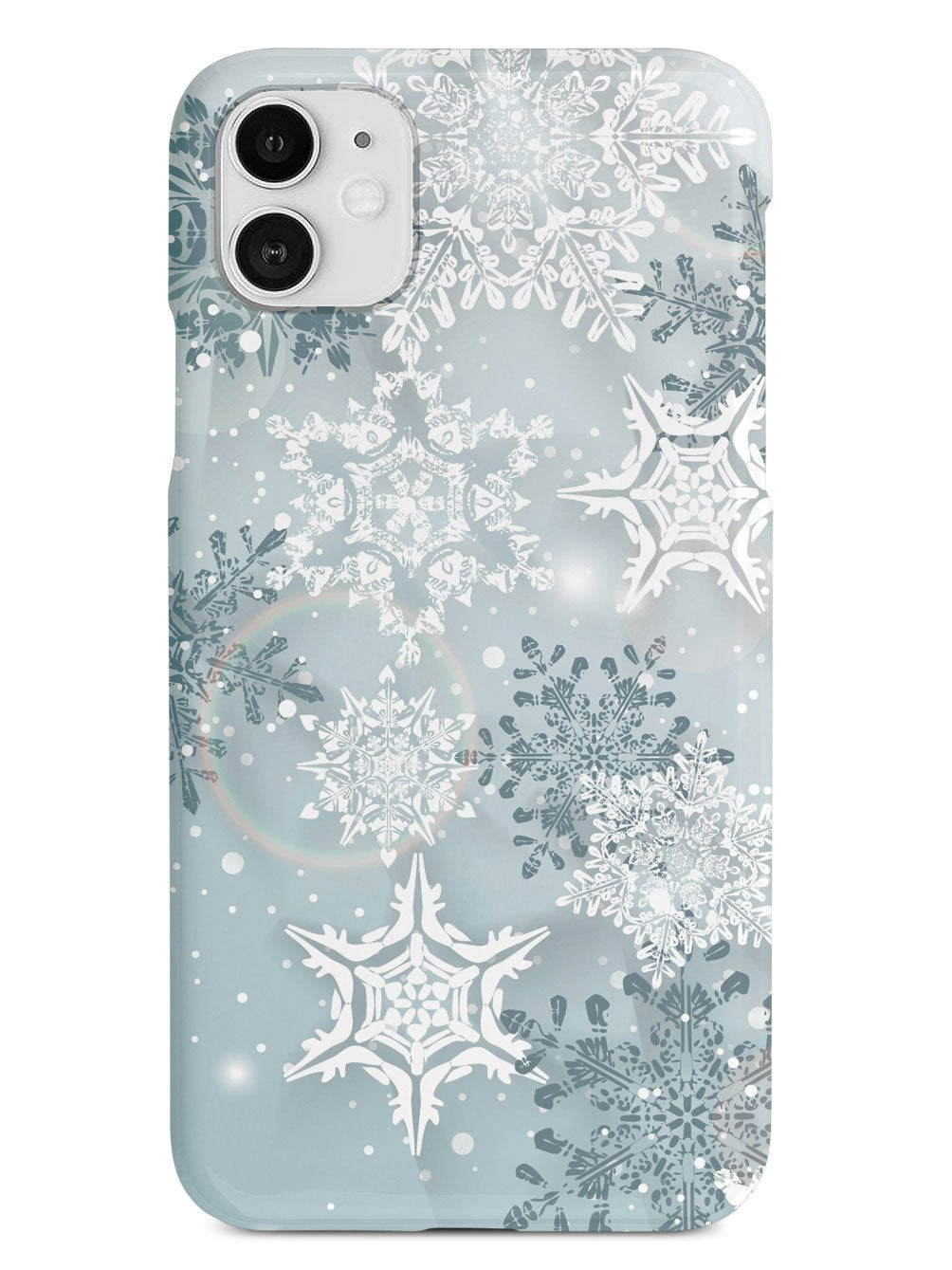 Silver Winter Snowflakes - White Case