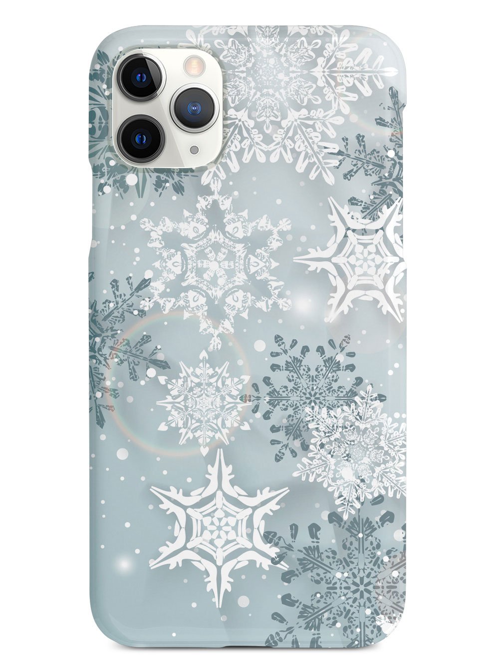 Silver Winter Snowflakes - White Case