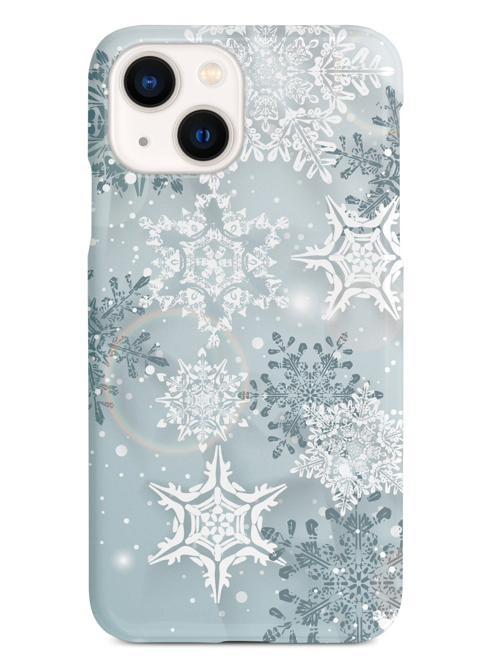 Silver Winter Snowflakes - White Case