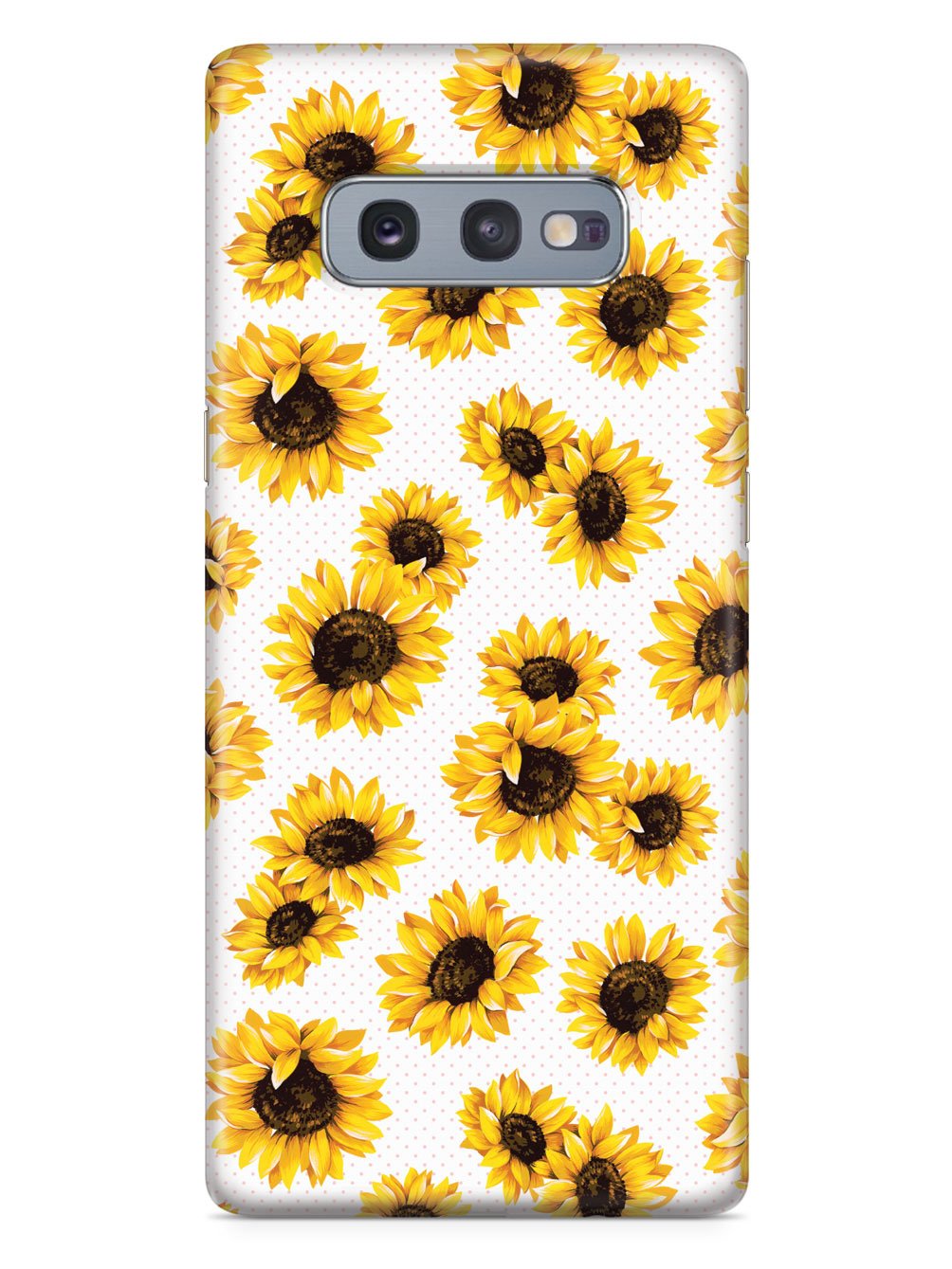 Sunflower Pattern - White Case