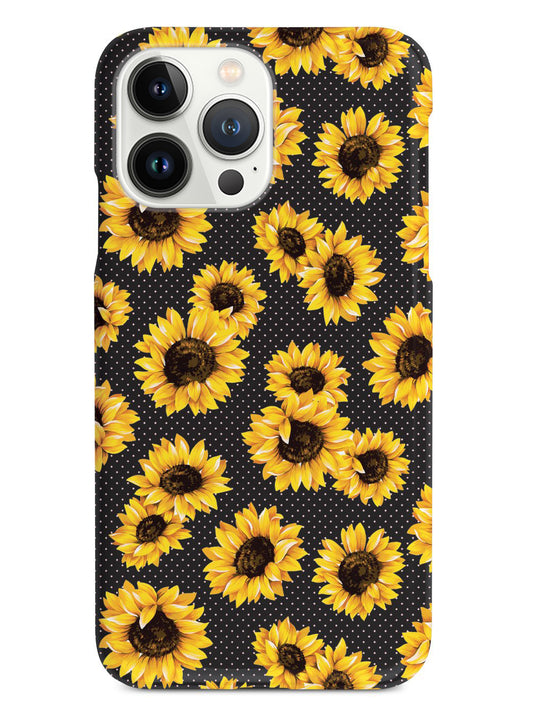 Sunflower Pattern - Black Case